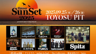 「豊洲サンセット 2025」にTHE COLLECTORSの出演が決定。